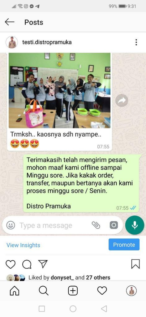 Testi Kaos Pramuka Keren