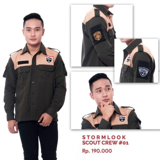 Kemeja PDL Stormlook SC Army-Cream Distro Pramuka