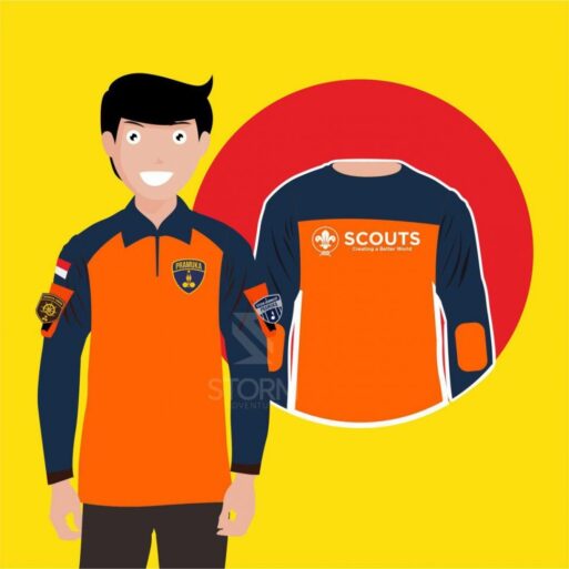 Kaos PDL Satu Rasa Orange-Navy Kaos PDL Satu Rasa Orange-Navy