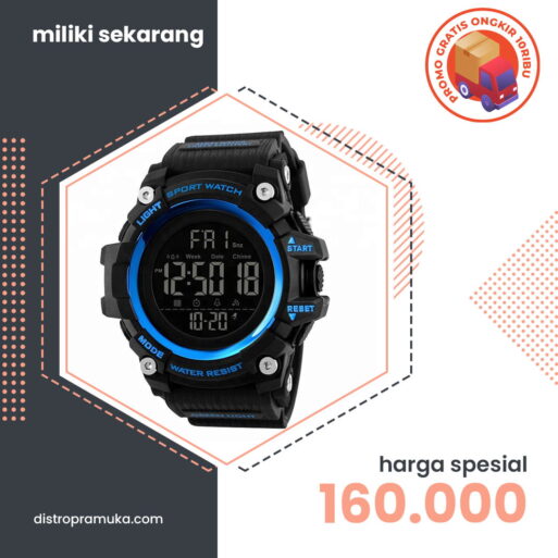 Jam Tangan Pria Digital Skmei 1384 Blue Water Resistant 50m