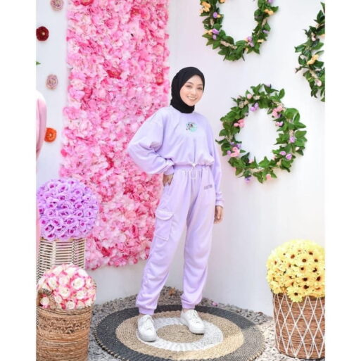 Fashion Wanita | Setelan Powerpuff Girls Babyterry Setelan Powerpuff Girls Babyterry