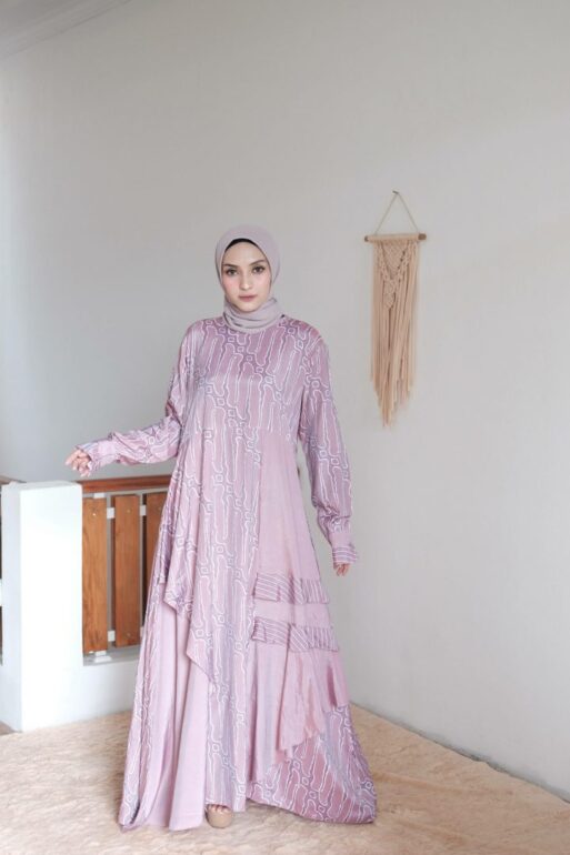 Catalia Batik - Calyta Dress Series 1 Pink Nude Calyta Dress Series 1 Pink Nude