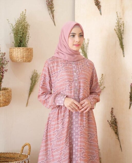 Catalia Batik - Calyta Dress Series 3 Pink Nude Calyta Dress Series 3 Pink Nude