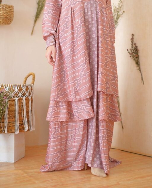 Catalia Batik - Calyta Dress Series 3 Pink Nude Calyta Dress Series 3 Pink Nude