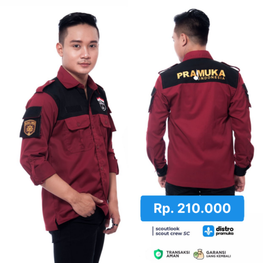 Kemeja PDL Stormlook SC Maroon-Hitam KEMEJA PDL STORMLOOK SC Maroon-Hitam