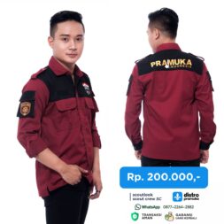 KEMEJA PDL STORMLOOK SC Maroon-Hitam