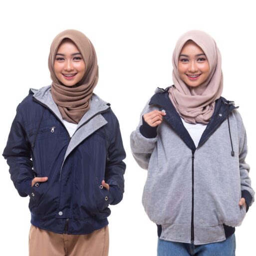 Terbaru Jaket Bomber Wanita Bolak Balik Parka Kanvas Parasut Blazer Terbaru Jaket Bomber Wanita Bolak Balik Parka Kanvas Parasut Blazer