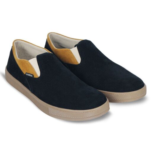 Sepatu Slip On Pria V 631 Brand Varka Sepatu Casual Santai Murah Berkualitas Warna Hitam Tan