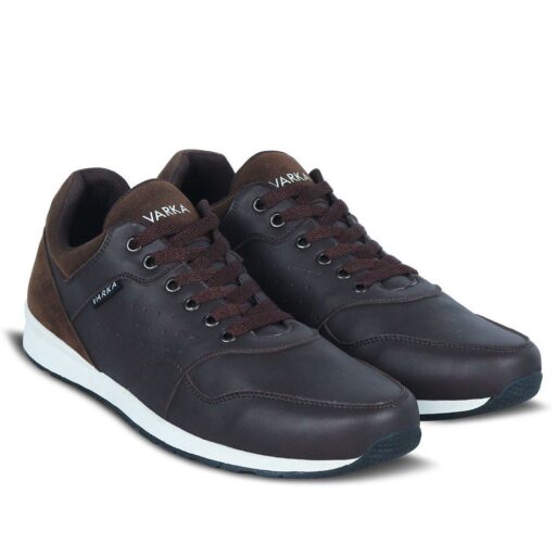 Sepatu Sneaker Pria Terbaru V 615 Brand Varka Sepatu Kets Olahraga joging running lari Warna Coklat