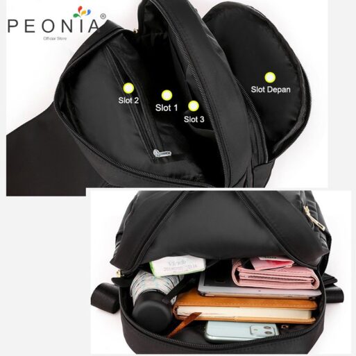 Ransel Wanita Import Kantor Sekolah Kuliah Korea MOLLY POM BAG