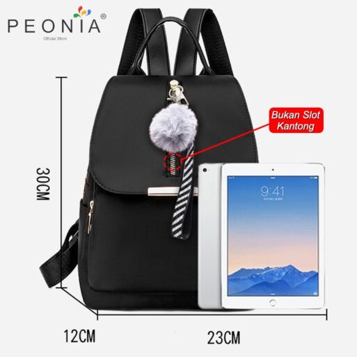 Ransel Wanita Import Kantor Sekolah Kuliah Korea MOLLY POM BAG