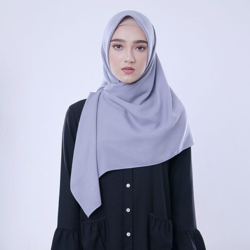 Zoya - KERUDUNG CASUAL SPARKLING 4 Allsize Silver Grey