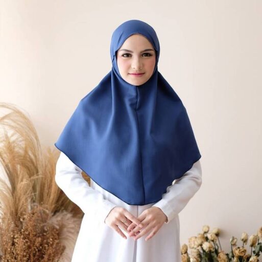 Kerudung Bergo Maryam Tali Instan Diamond All Size Navy