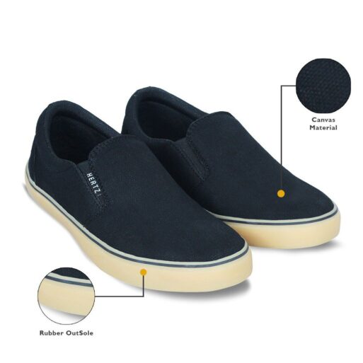 Sepatu Slip On Pria H 3159 Brand Hertz Sepatu Casual Santai Murah Berkualitas Warna Hitam