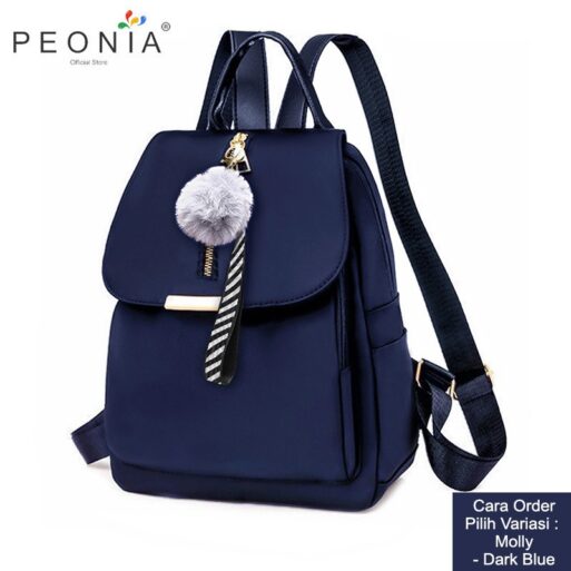 Ransel Wanita Import Kantor Sekolah Kuliah Korea MOLLY POM BAG