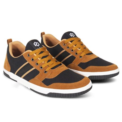 Sepatu Sneakers Pria H 3612 Brand Hertz Sepatu Kets Kuliah Olahraga Hangout Berkualitas - Tan