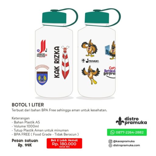 Botol Minum 1 Liter custom Jamnas Botol Minum 1 Liter custom Jamnas