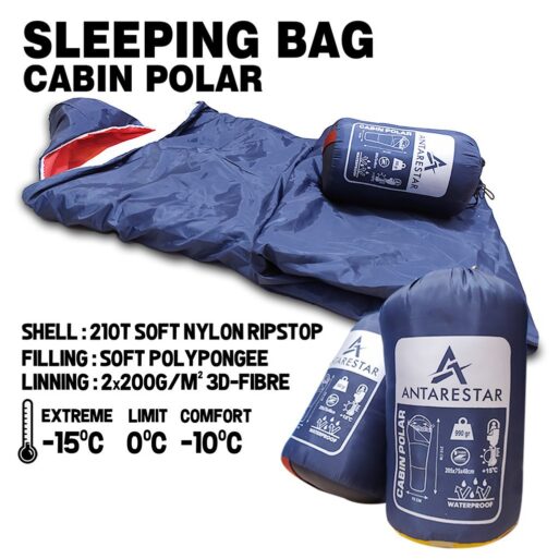 Sleeping Bag Antarestar SB Cabin Polar Bahan Lebih Tebal Lebih Hangat Nyaman Kualitas Terbaik 4.7 261 Penilaian 504